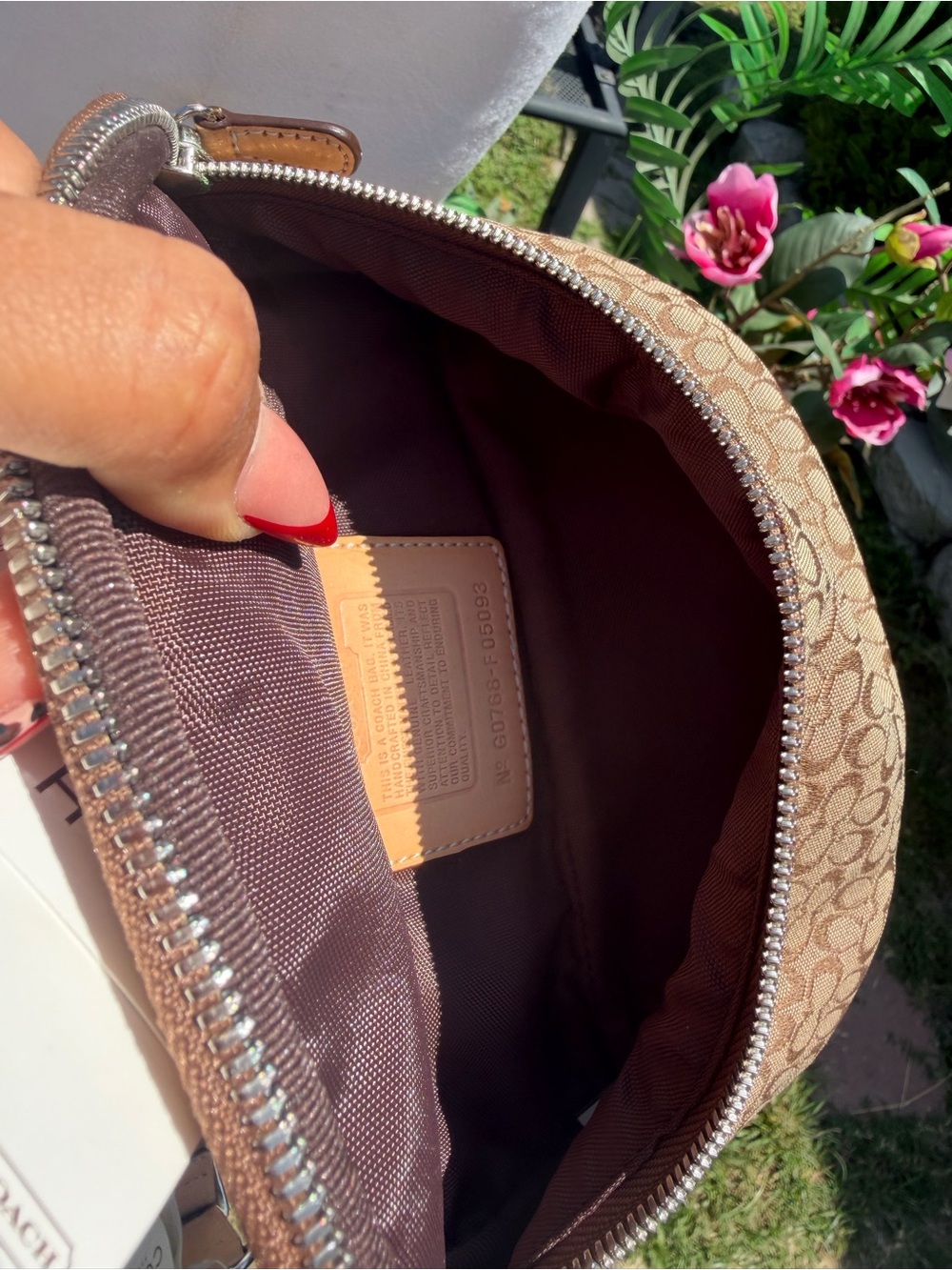 Coach Brown Monogram Waist Bag - Picture 5 of 8
